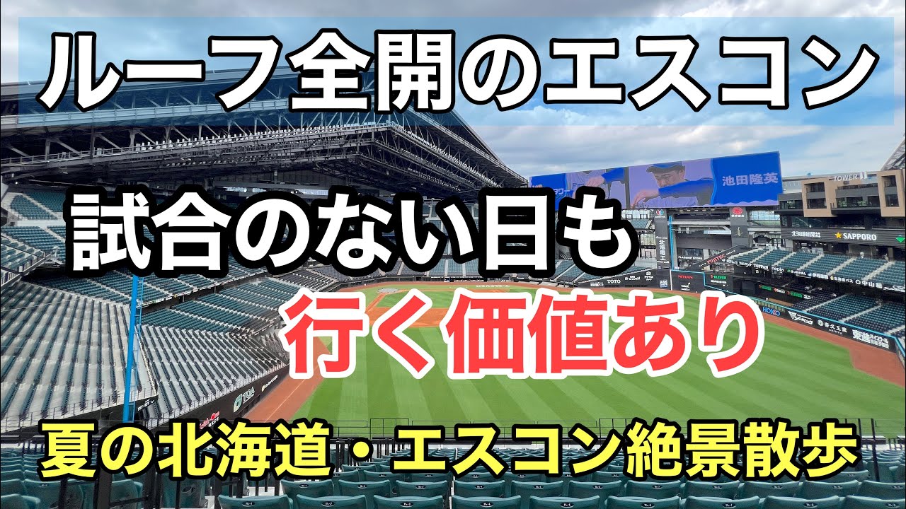 【夏のエスコン】屋根オープンの解放感！試合のない日は静かな絶景で行く価値あり！