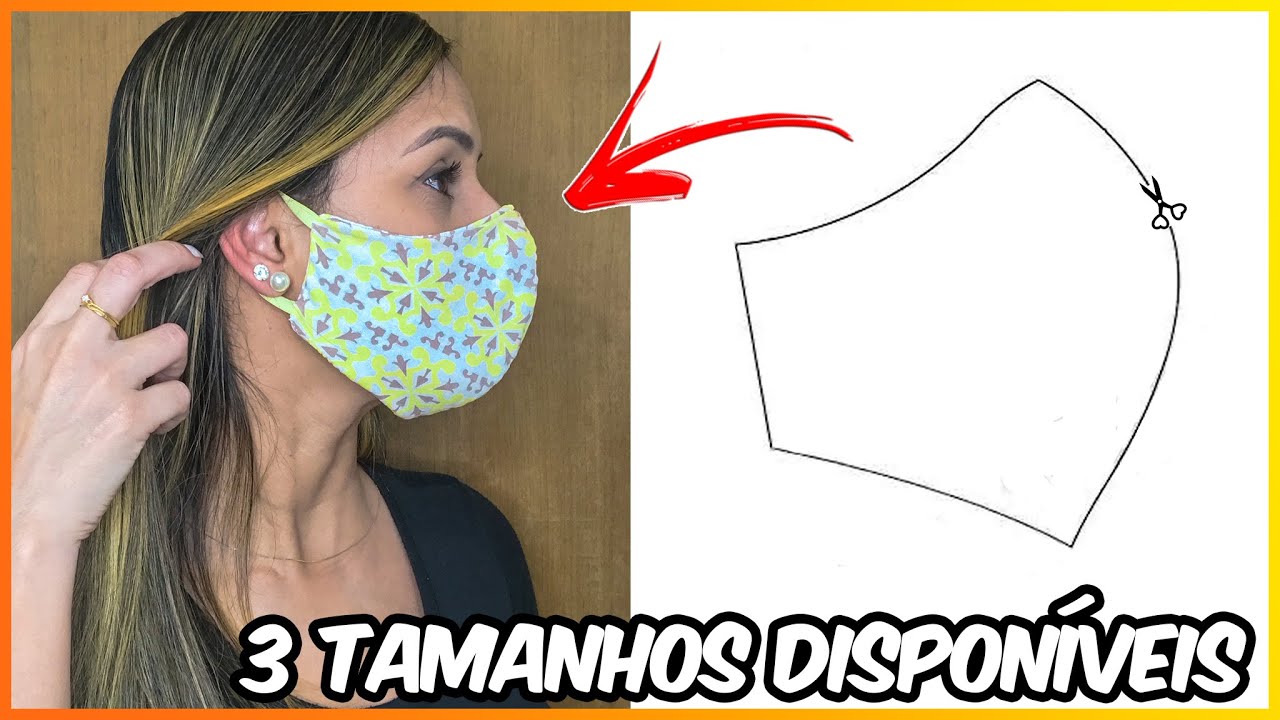 Como Fazer Máscara De Tecido Para Proteção De Rosto - Face Mask (Molde Fácil) ‹ Unhas da Lalá ›