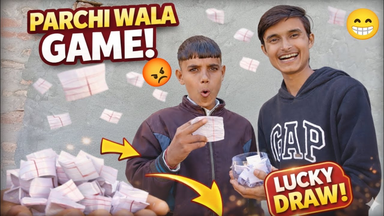 PARCHI WALA GAME😁 #funny #masti #challenge 