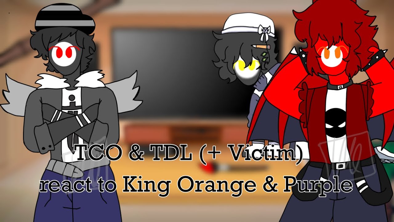 TCO & TDL (+ Victim) react to King Orange & Purple | Alan Becker/AvA/AvM | Gabriel’s Adventure