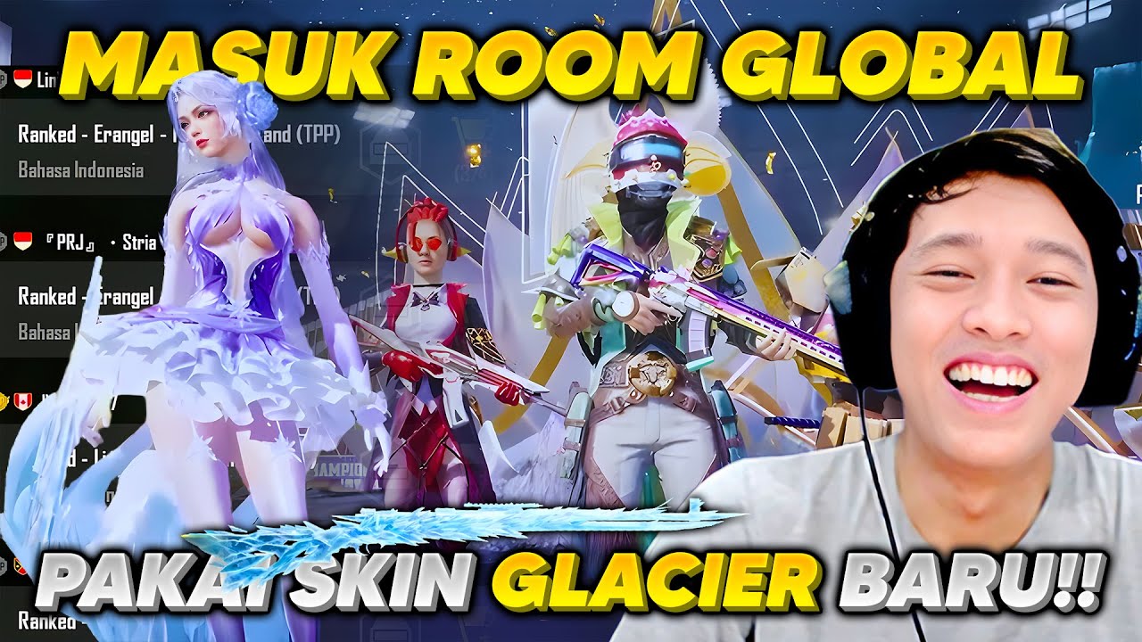 PRANK MASUK GLOBAL PAKAI SKIN GLACIER BARU SENILAI 10 JUTA ?! BEGINI RESPON RANDOMNYA! - PUBG MOBILE