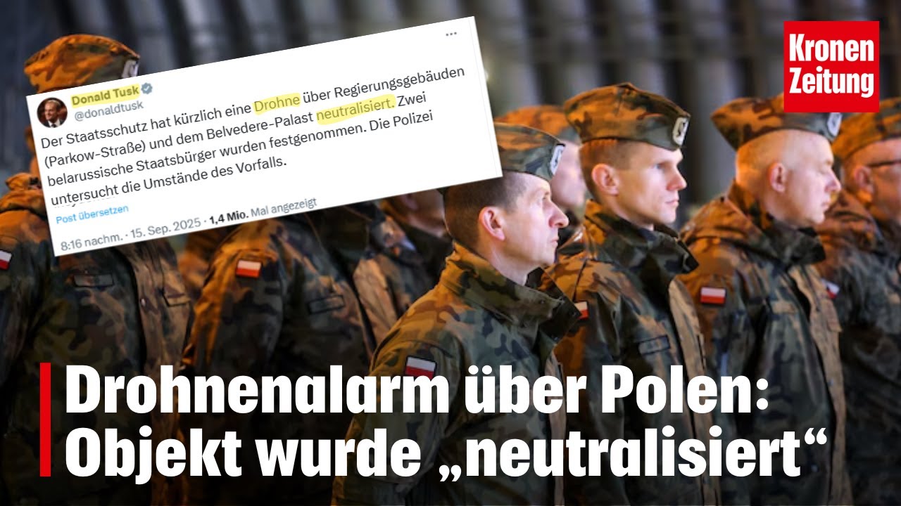 Drohnenalarm &uuml;ber Polen: Objekt &bdquo;neutralisiert&ldquo; | krone.tv NEWS