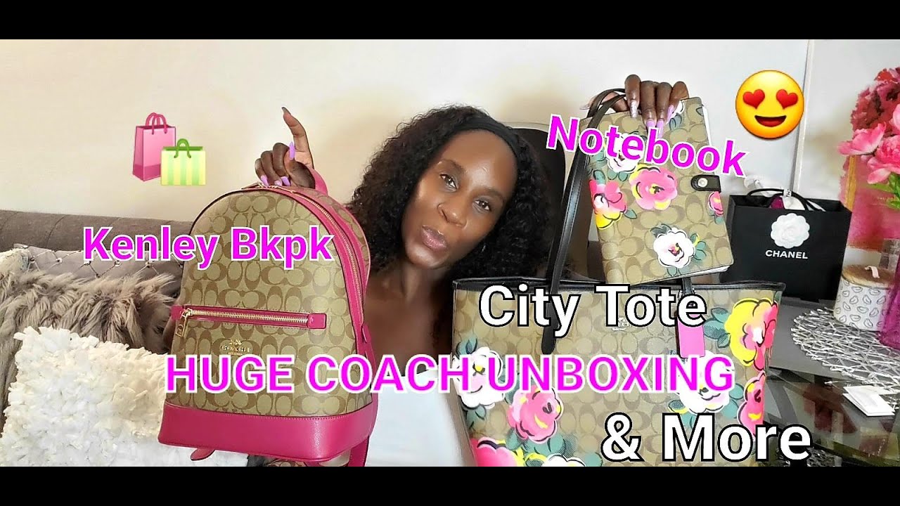 Kharyzma: HUGE COACH BAG Unboxing| City Tote| Kenley Backpack| Coach Vintage Rose