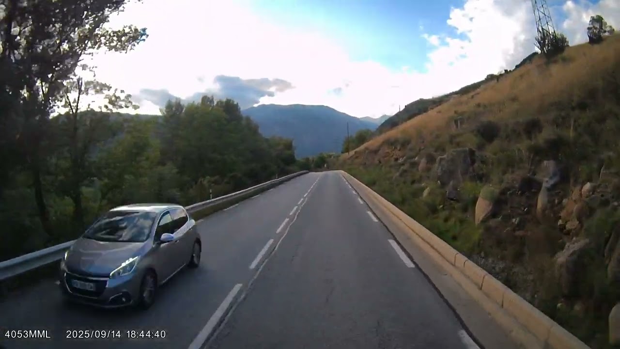 Route N20, Ur, Enveitg, Latour de Carol, Commune en France, 18:38, 14.09.2025 (Part1)