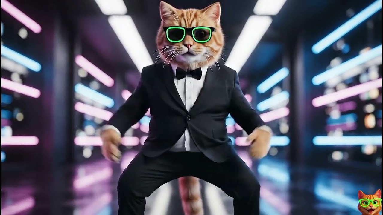 Cat Dance a Gangnam Style Vibe 😸✌️| MeowBeat Dance Cat