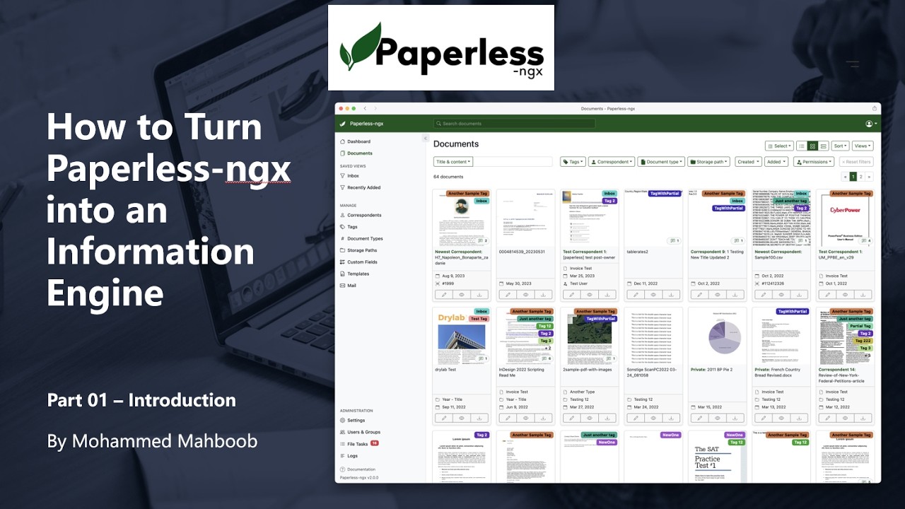 Part 01 - How to Turn Paperless-ngx into an Information Engine (AEC, FM & Construction)
