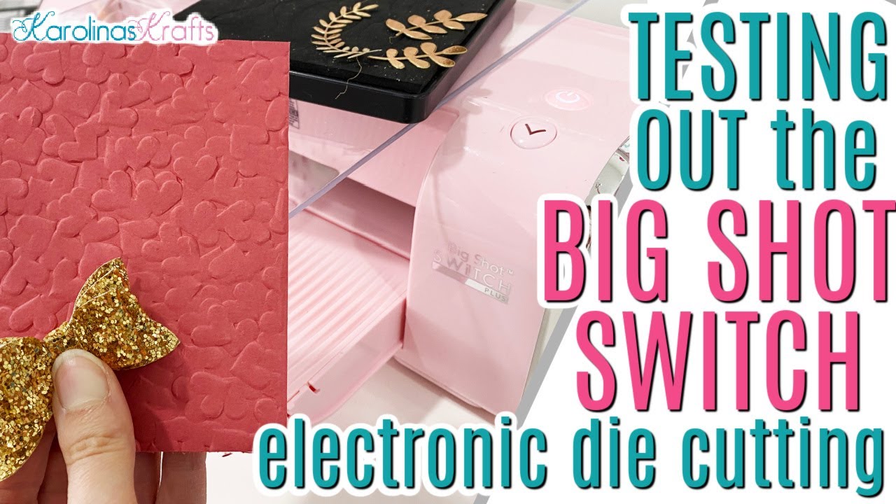 Демонстрационный электрический высекальный пресс Pink Sizzix Big Shot Switch Plus с вырубными шта...