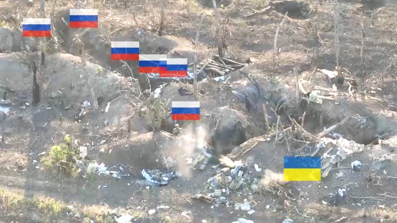 1 Vs 6! Brave Ukrainian Soldier Repel the attack of 6 Russian troops.
