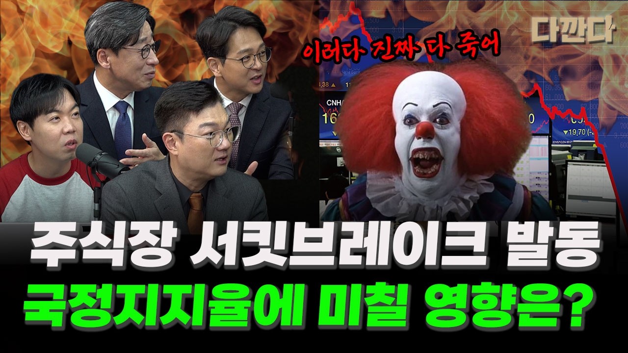 주식장 서킷브레이커 발동 - 국정지지율에 미치는 영향은? #다깐다