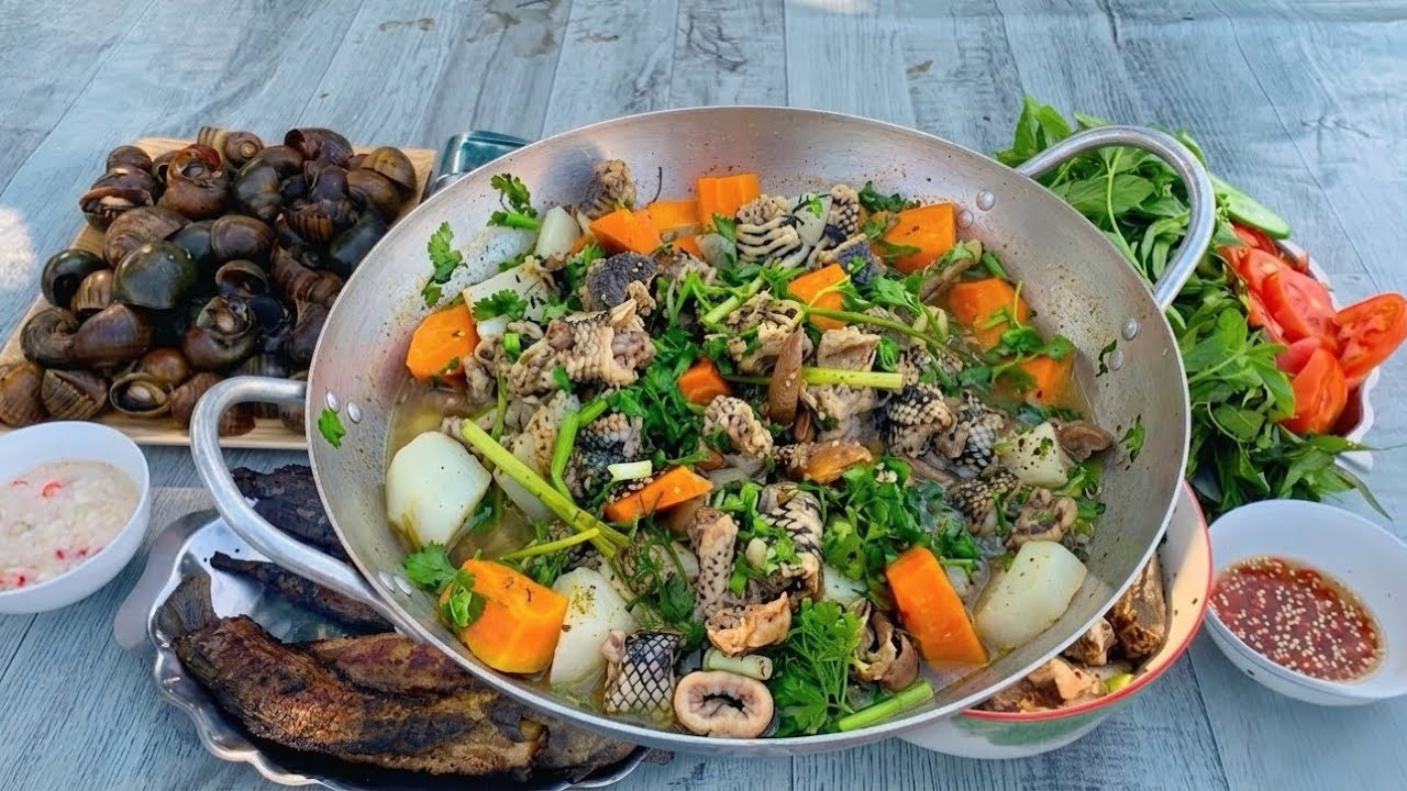 Đặc Sản Miền S&ocirc;ng Nước - C&aacute; R&ocirc; Hấp Mắm Nhĩ, Rắn Hầm Đu Đủ | G&oacute;c Qu&ecirc;