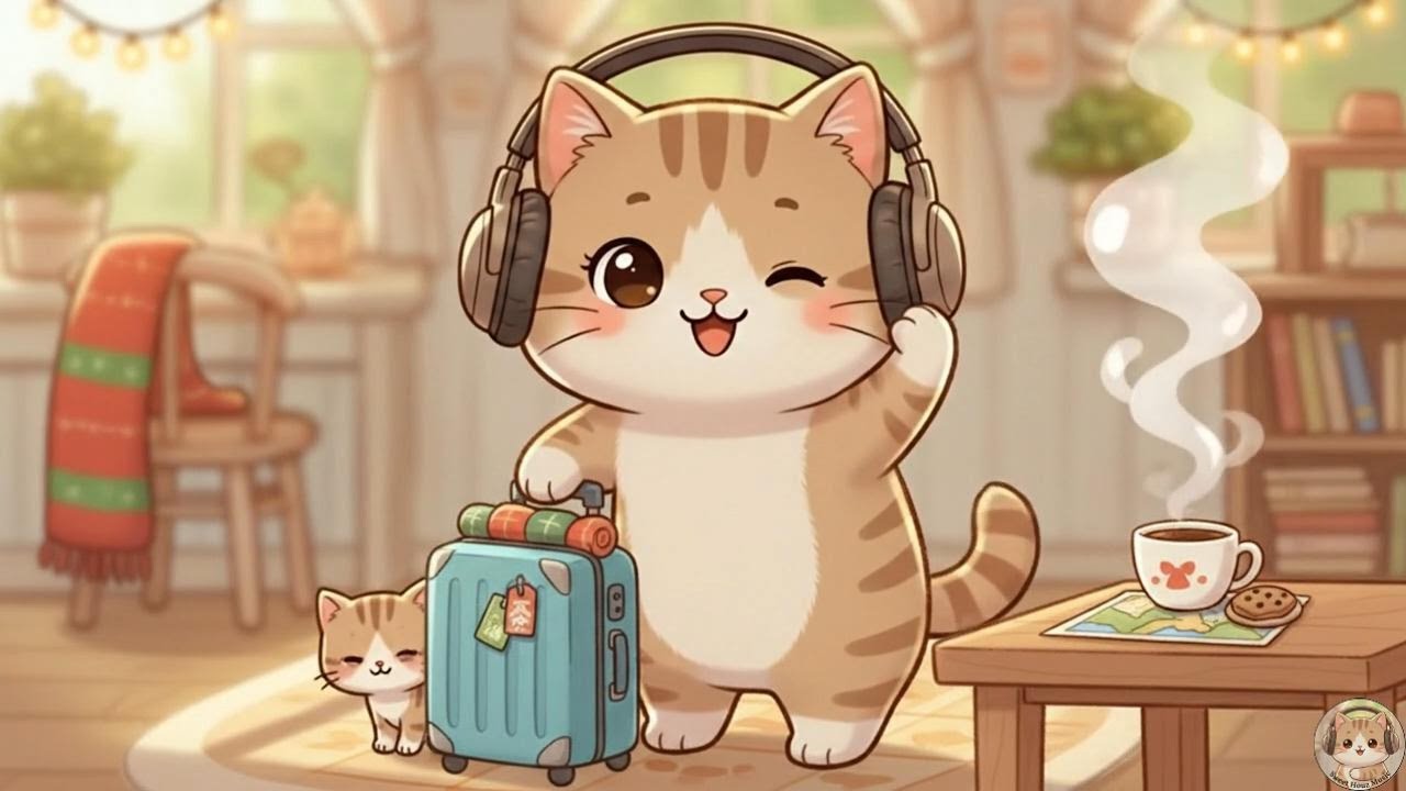 Peaceful Cat Lofi Compilation 🐾 | Mochi's Warm Morning Departure | Study Music