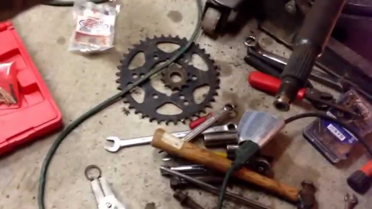 Polaris 12/38 sprocket change upgrade and chain adjustment for faster Trailboss 325