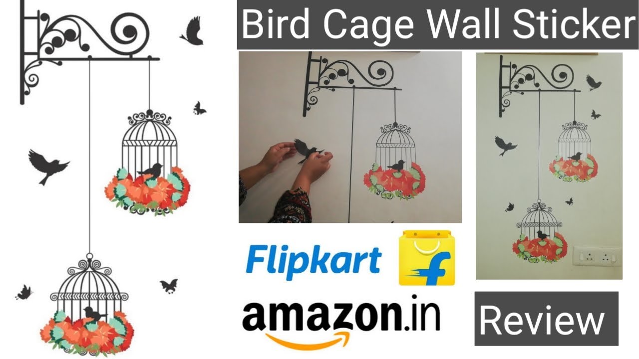 Floral Bird Cage Sticker | Aquire large PVC Vinyl Sticker - Unboxing and Review