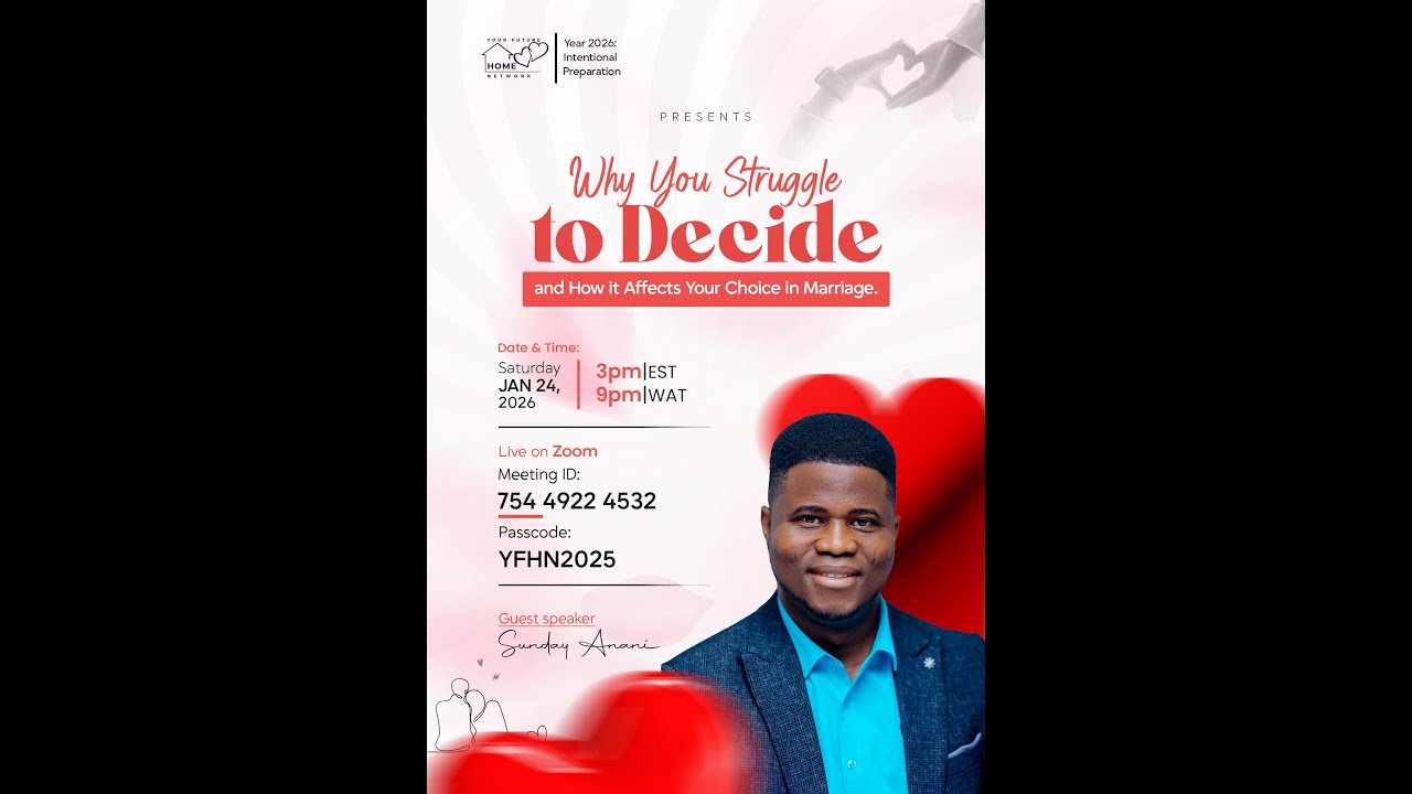 Why you struggle to Decide with Sunday Anani @sundayanani3126  | January 24 2026
