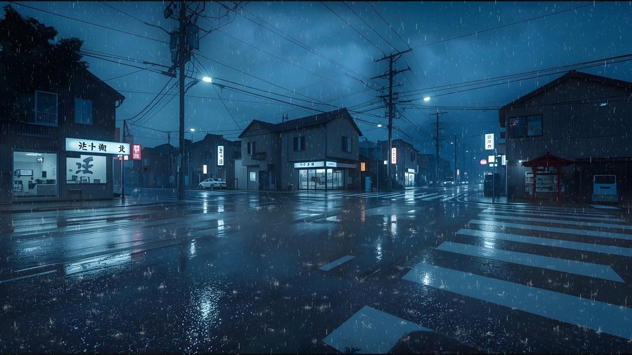 Tokyo After Midnight 🌙 Lofi Rain on a Cold Blue Night for Deep Sleep