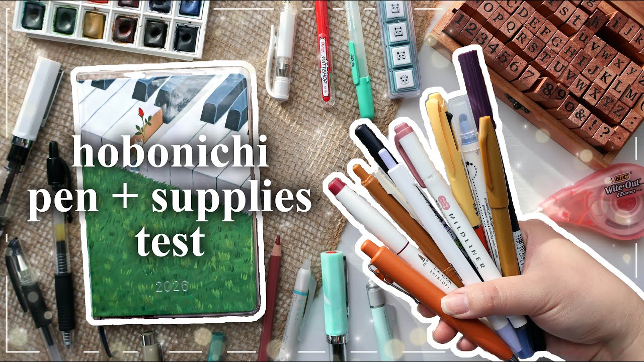 2026 Hobonichi Pen Test | New Sanzen Tomoe River Paper in A6 Hobonichi Techo Original Planner