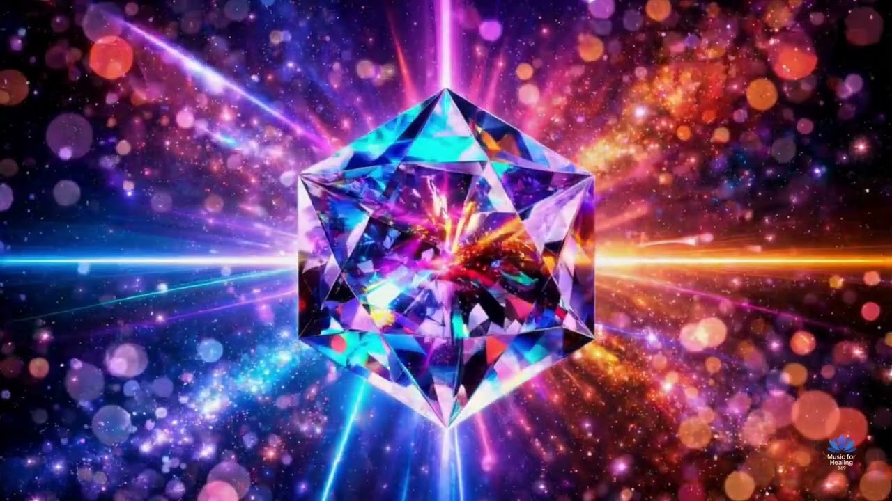 Cosmic Polyhedron 528 Hz 8H | Multicolored Energy Explosion | Spiritual Awakening & Heart Activation