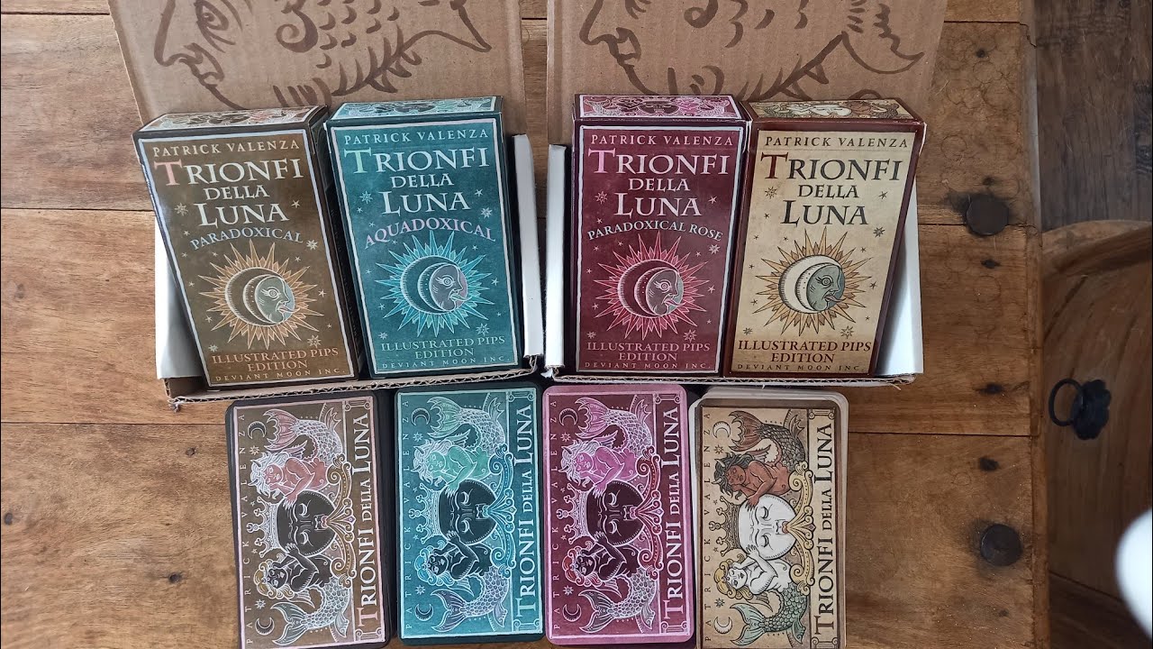 Illustrated Pips TDL Standard, Paradoxical,  Rose, Aquadoxical  Trionfi Della Luna Tarot- Loud Music