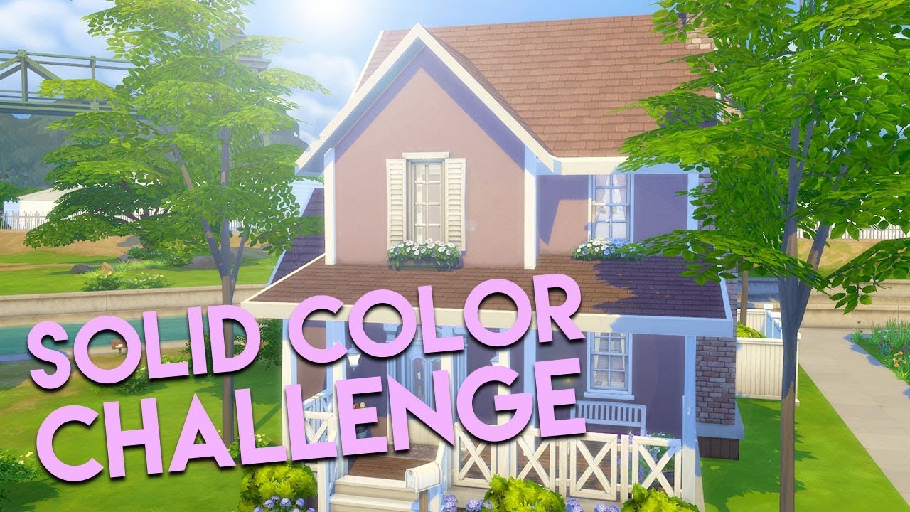 PURPLE SOLID COLOR CHALLENGE // The Sims 4: Speed Build