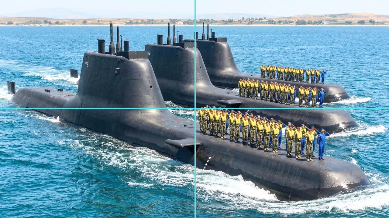 Russian Submarine After Rising to Surface Hit and Sunk by Anti Ship Missile