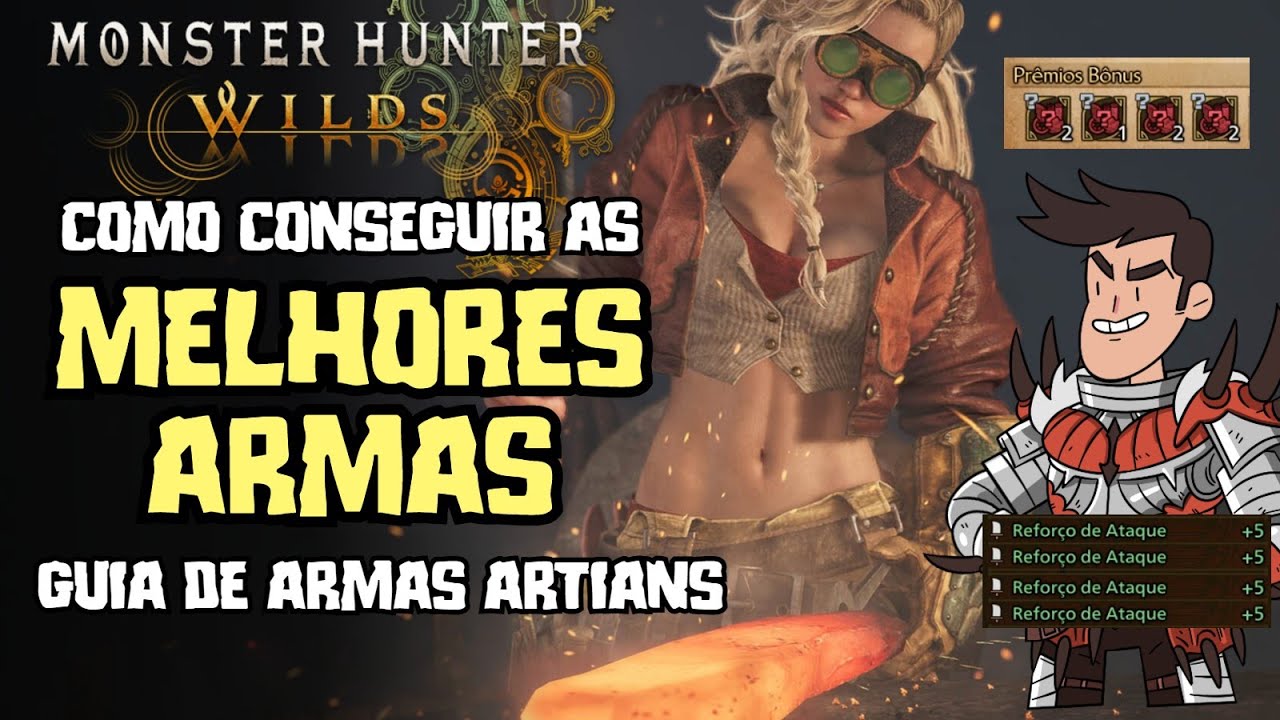 Como conseguir as melhores armas do Monster Hunter Wilds | Guia Armas Artians