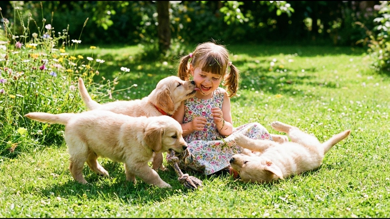 🐶🌼 Adorable Puppies Running and Playing Outside | Cute Barking Moments