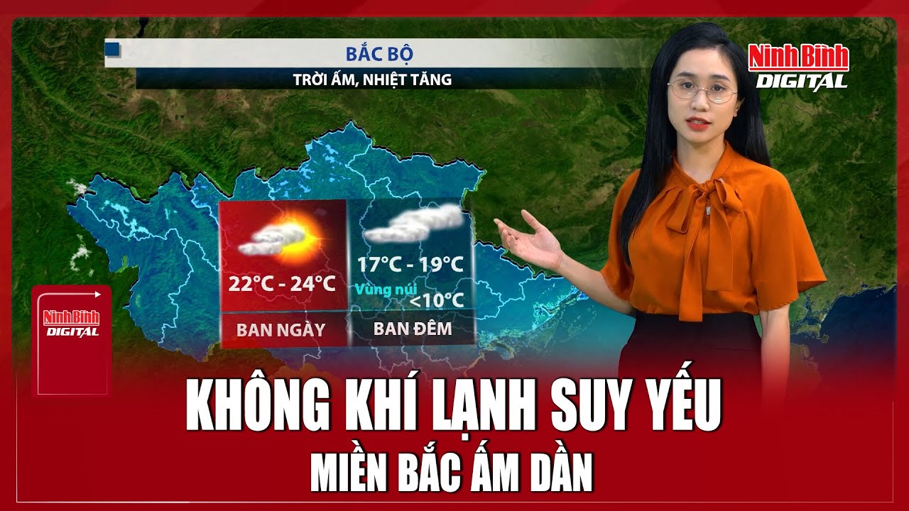 Dự báo thời tiết hôm nay 4/2: Bắc Bộ ấm lên rõ rệt - Nam Bộ tiếp tục nắng nóng | Ninh Bình Digital