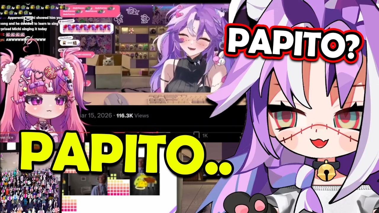 Michi Reacts to Ironmouse Reacts to Michi's Dad Singing