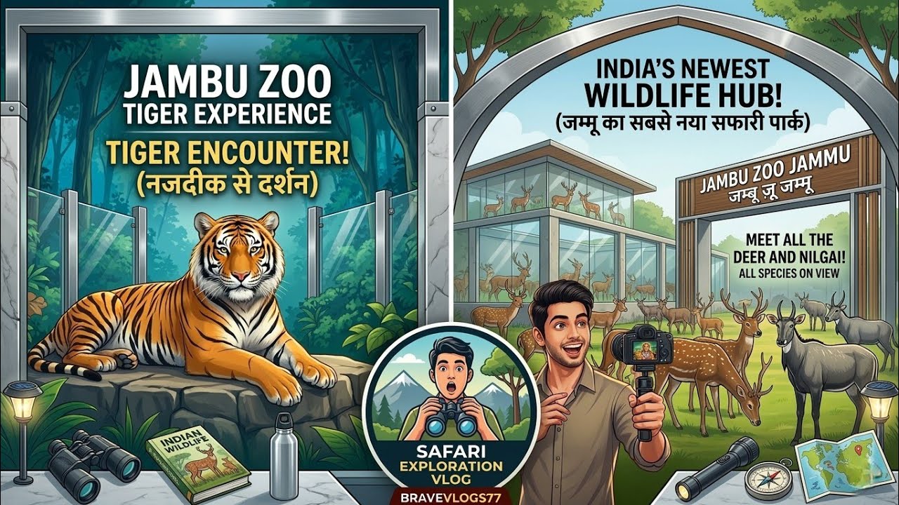 Jammu Ka Sabse Bada Zoo! 😍 Aakhir Tiger Mil Hi Gaya | Jambu Zoo Vlog