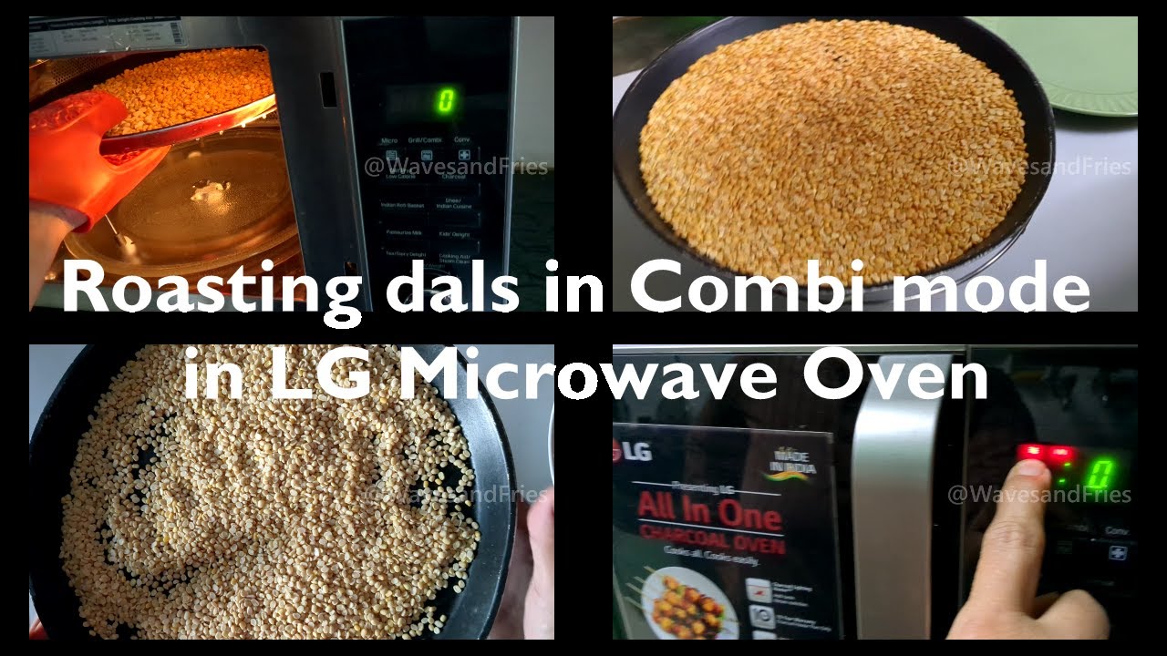 Roasting lentils ( 4 dals) in LG Microwave Oven (Part 1)