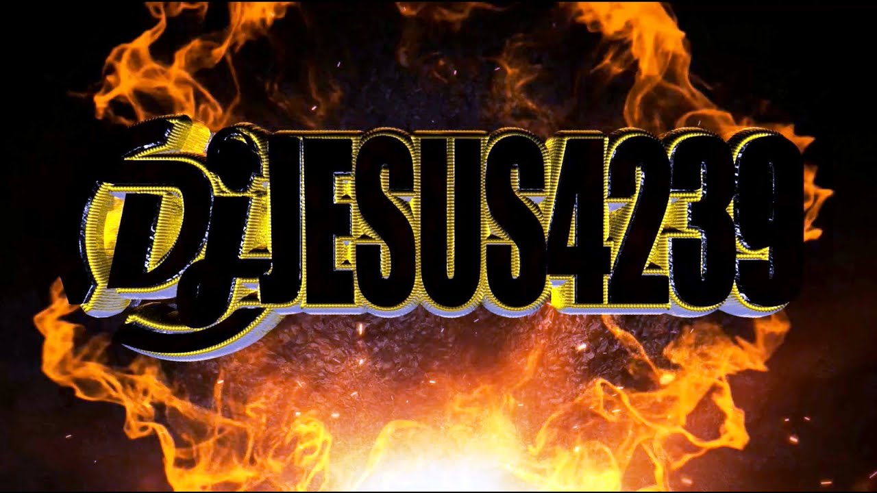 53 .- GRATIS  LOGO EDITABLE BLUFFTITLER DE DJ CON FUEGO