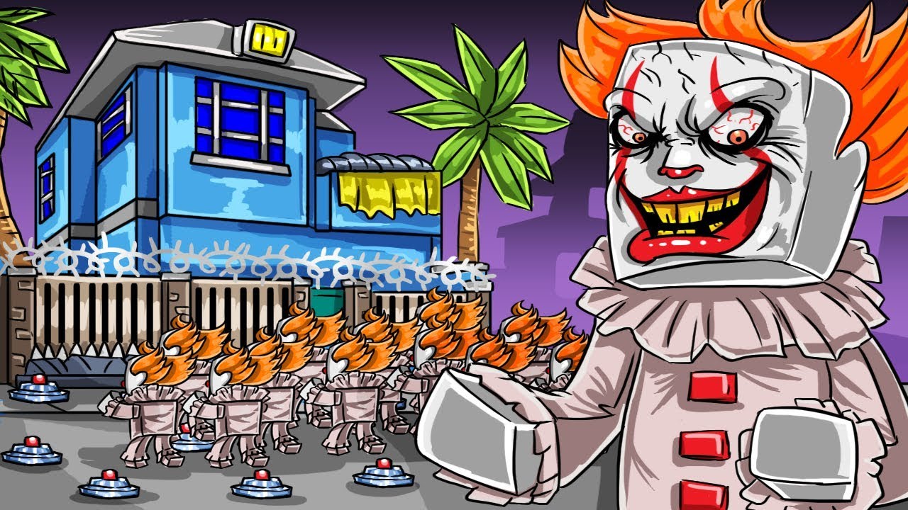Minecraft | DEFEND YOUR HOUSE FROM PENNYWISE - It the Clown! (Secure Base Challenge)