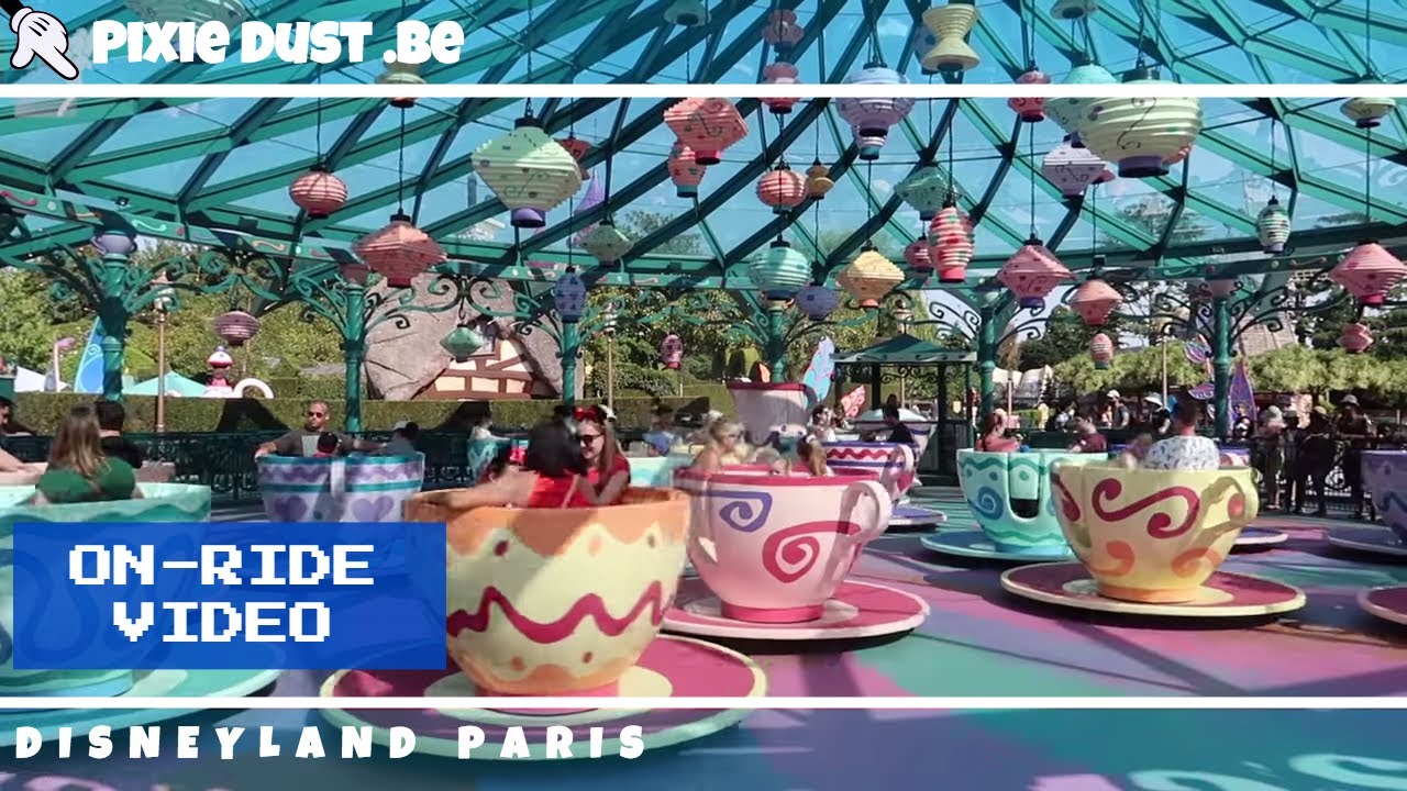 🎢 POV (On-Ride) Mad Hatter's Tea Cups Disneyland Paris 2018