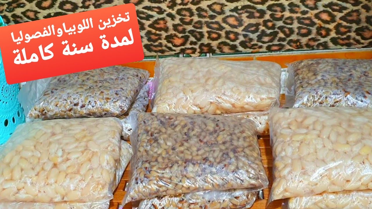 تخزين البقوليات لشهر رمضان  ولمده سنه كامله وكأنها فريش مش هتصدقو انه مجمده  الطريقه المعتمدة