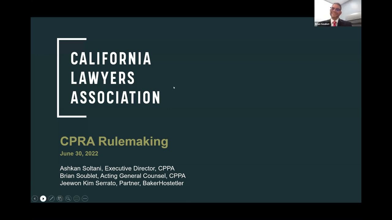 CPRA Rulemaking: A Fireside Chat with CPPA Executive Director and Acting General Counsel | 6/30/2022