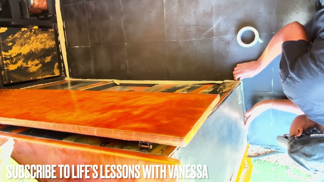 Van Build Conversion sanding Floors