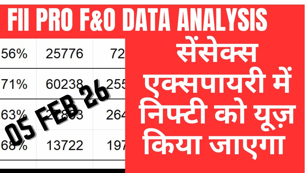 FII & PRO F&O DATA AND NIFTY & SENSEX EXP ANALYSIS FOR 05 FEB 2026 | EDUCATIONAL VIDEO ONLY