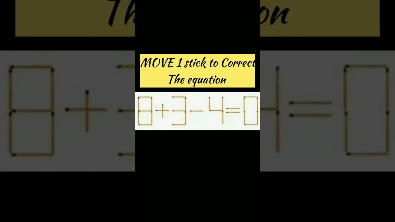 Let's try to solve this problem - Matchstick Puzzles