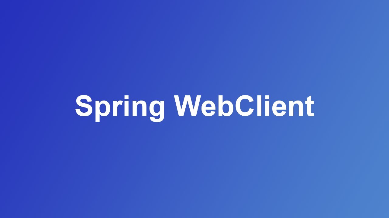 Spring WebClient to make API calls
