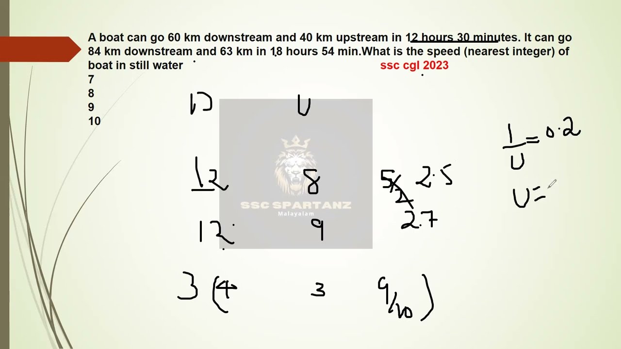 A boat can go 60km downstream and 40 km upstream