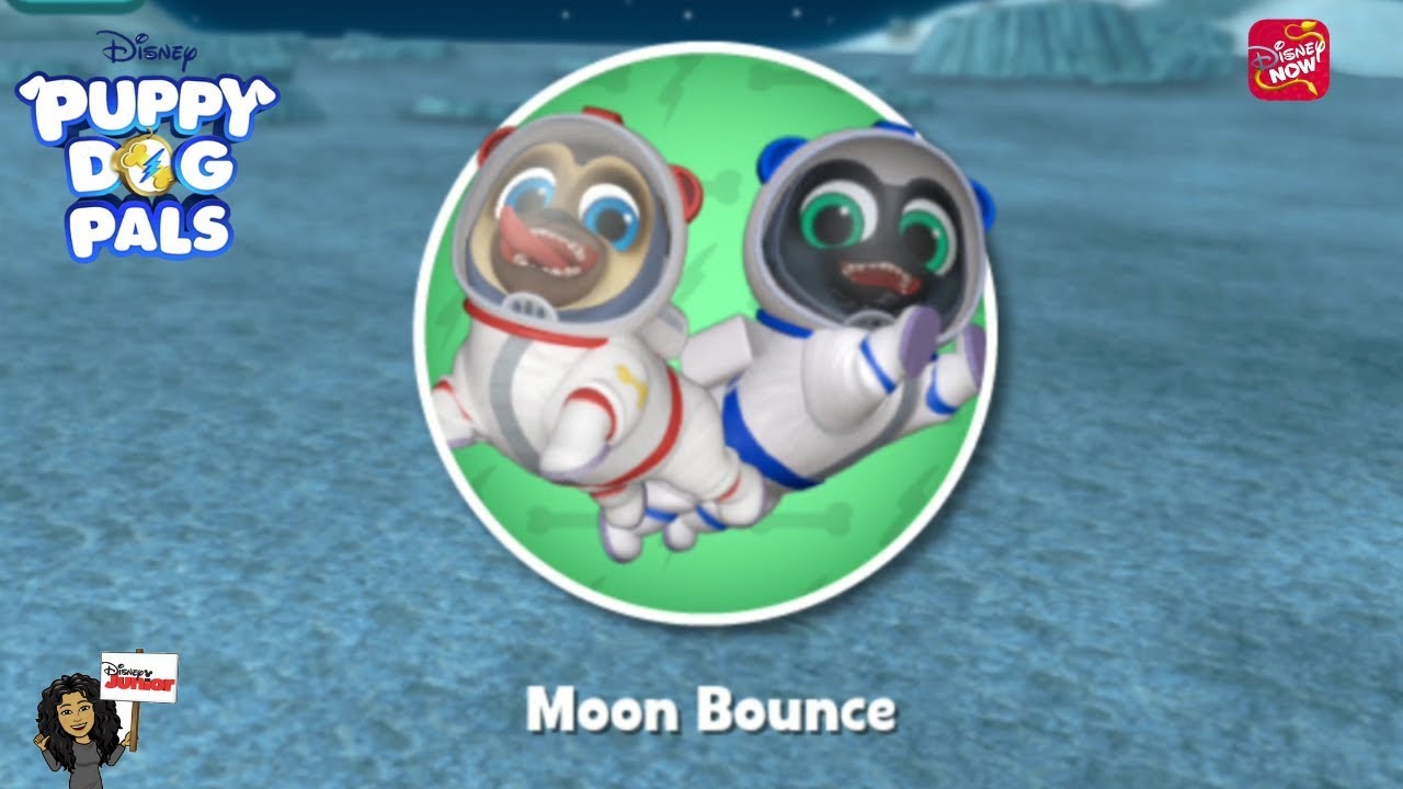 NEW Pups on a Mission Game | Moon Bounce | Puppy Dog Pals | Disney Junior