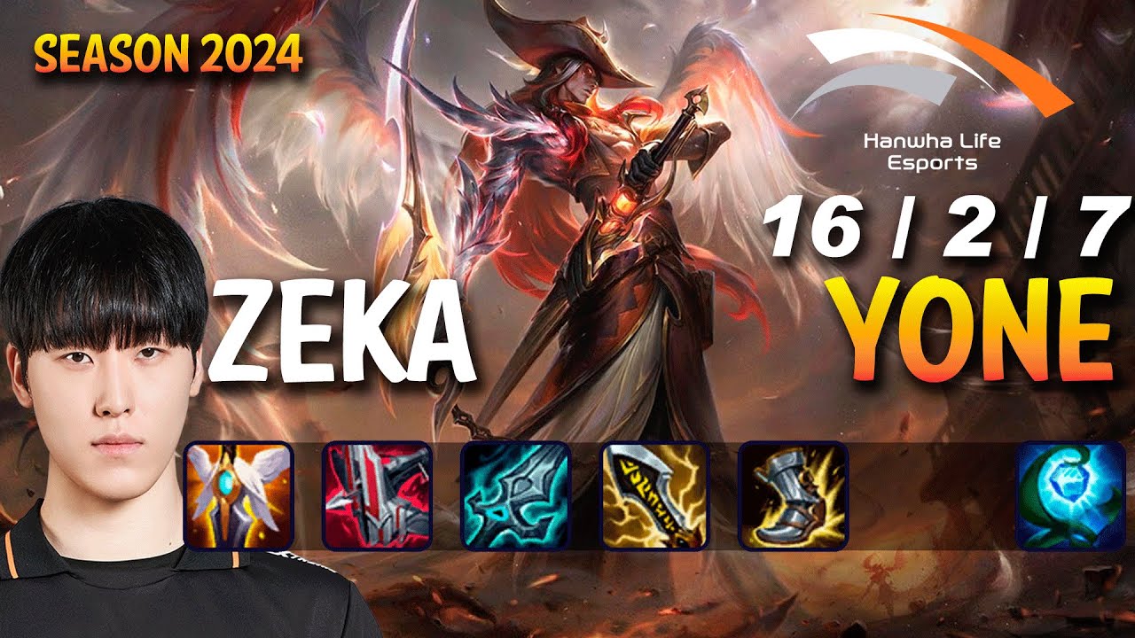 HLE Zeka YONE vs AHRI Mid - Patch 14.6 KR Ranked CHALLENGER | lolrec