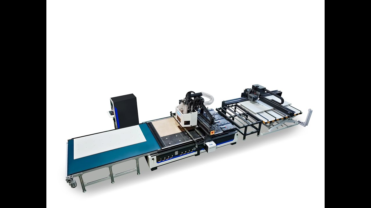 CNC NESTTING MACHINE WITH LABELING PRINTER FOR PANEL FURTURE