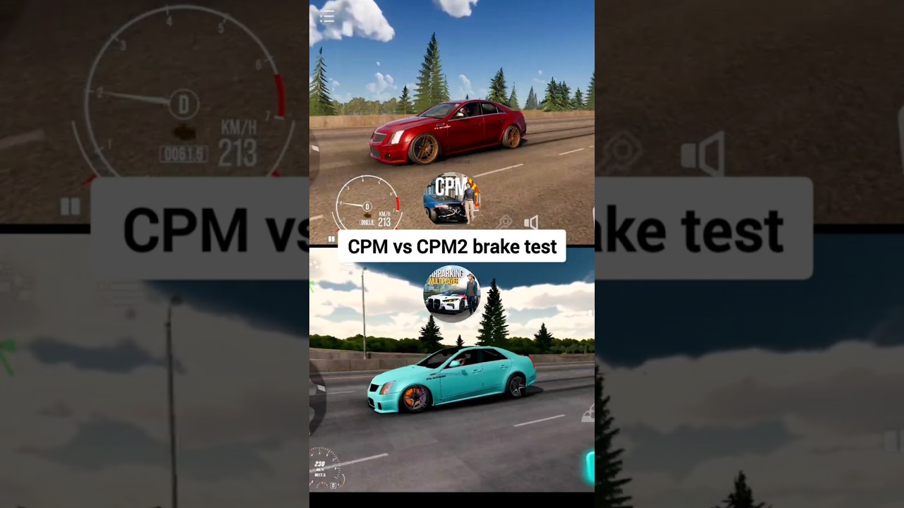 CPM2 vs CPM brake test #carparkingmultiplayer #cpm #cpm2