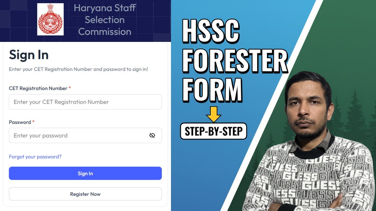 Hssc forester form fill step by step 2026 | hssc cet forester form fill |