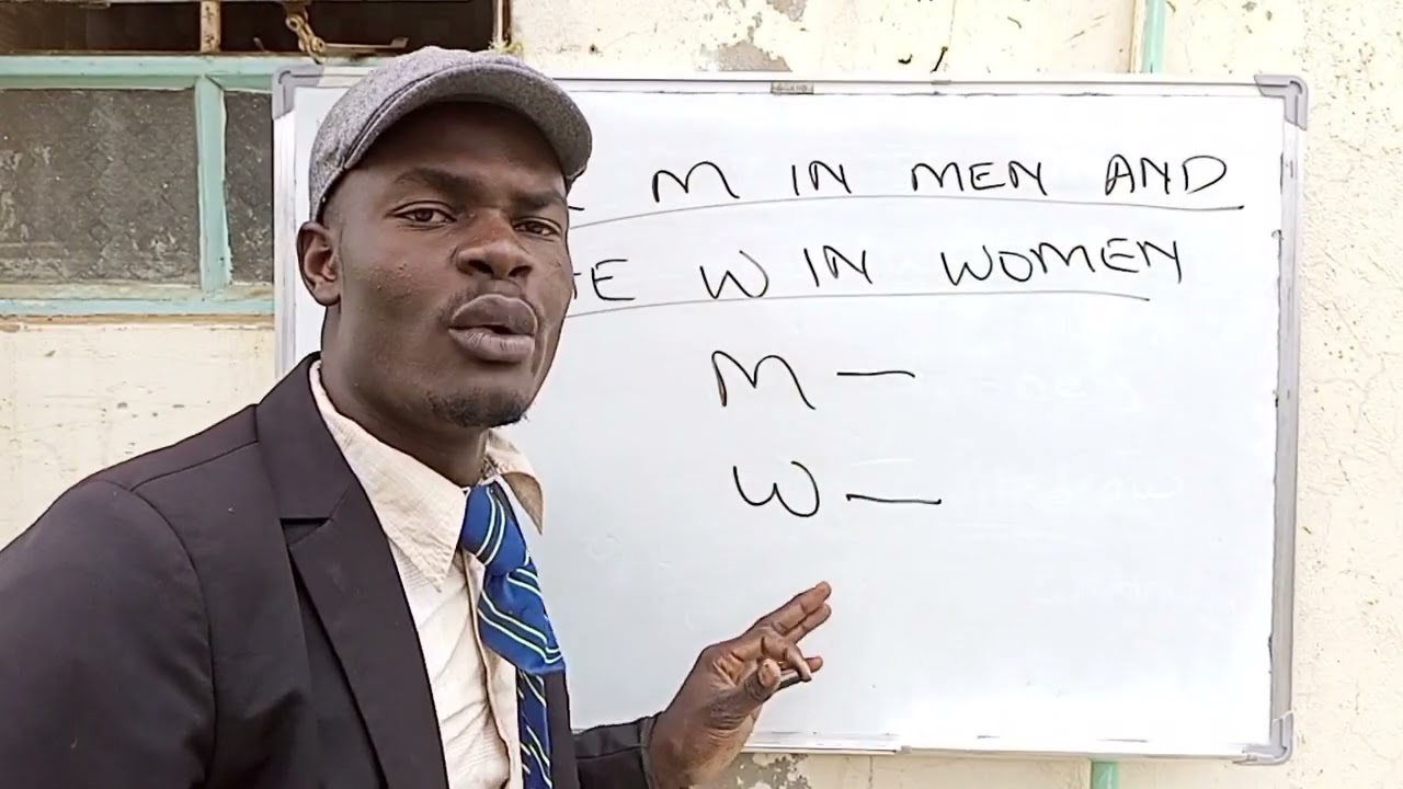 THE 'M'  IN MEN AND THE 'W' IN WOMEN.