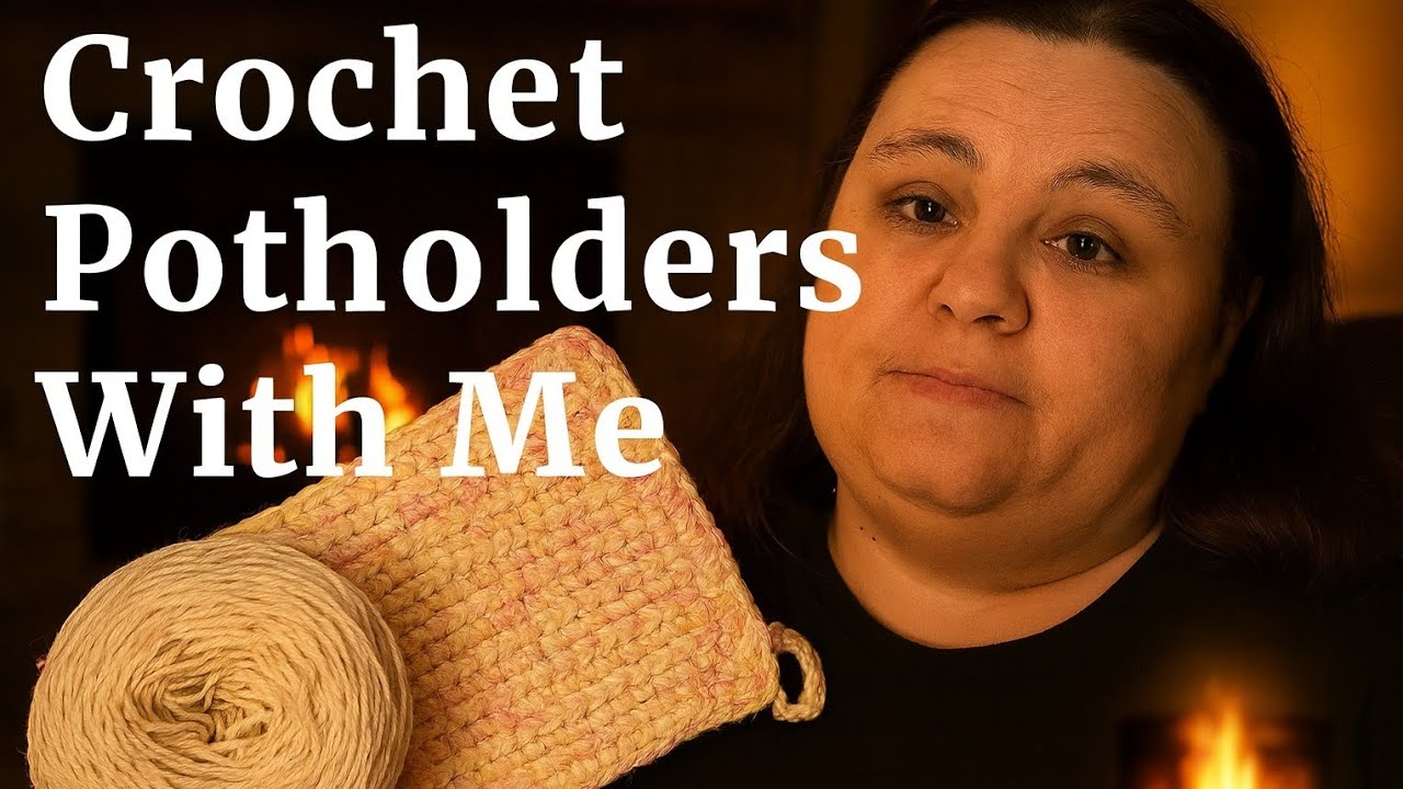 Crochet potholders with me #asmr #crochet