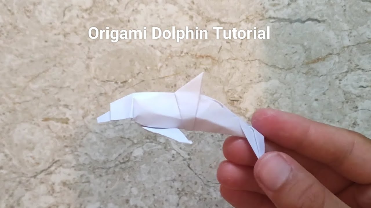 Origami Dolphin Tutorial 🐬                          (slow and clear version)