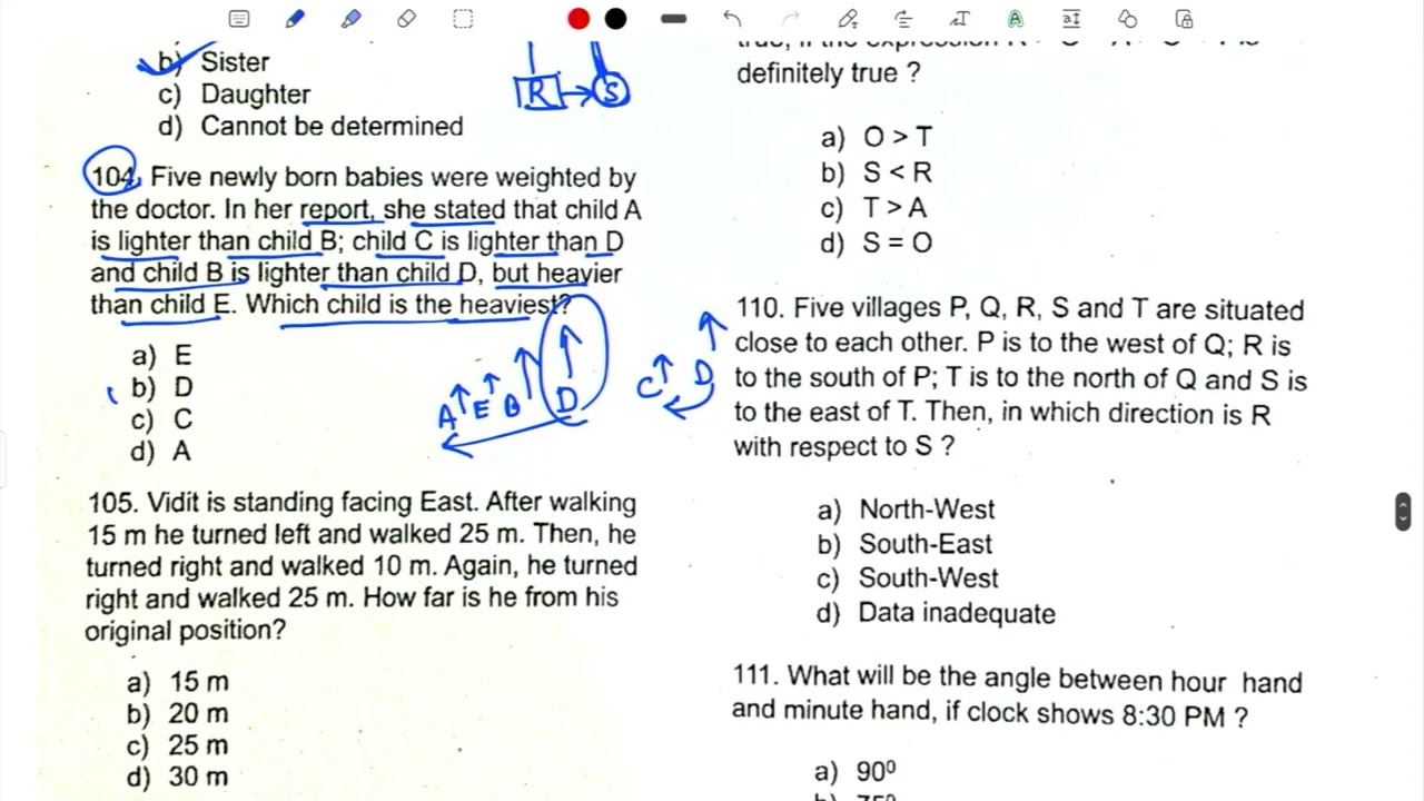 OSSC CHSL Logical Reasoning Unofficial Answer Key || Exam Date-17/12/2023