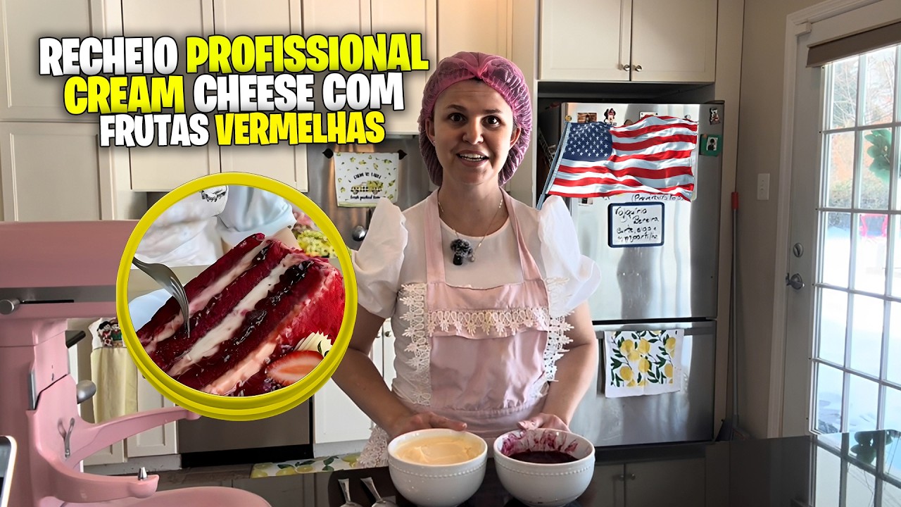 RECHEIO DE CREAM CHEESE 🧁🍓 O segredo da compota de frutas vermelhas perfeita!